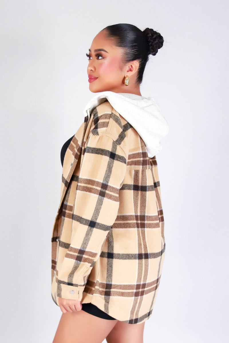EVERYDAY COZY PLAID SHACKET