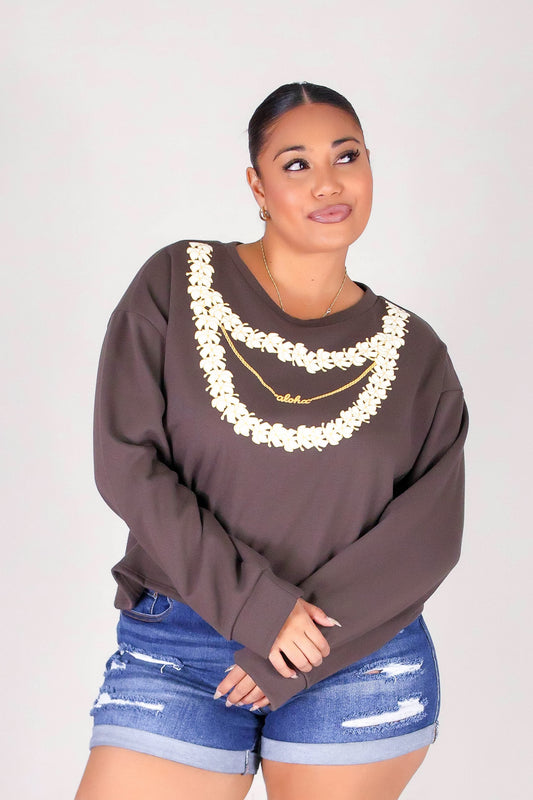 LAYERED PUAKENIKENI ALOHA SWEATER