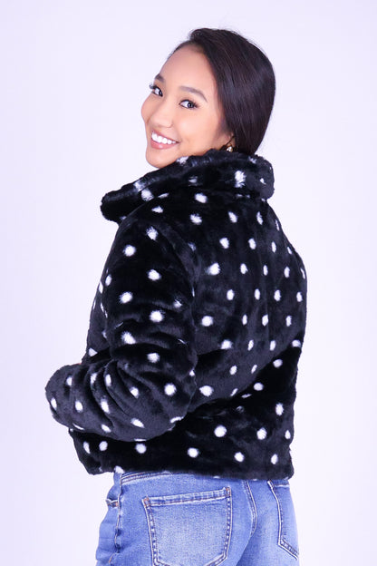 JUST FOR SHOW FAUX FUR JACKET