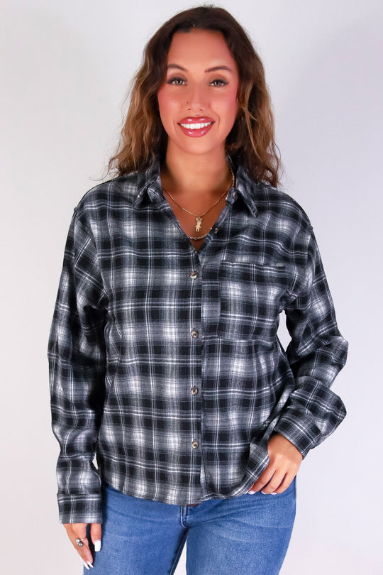PLAID ABOUT YOU TOP