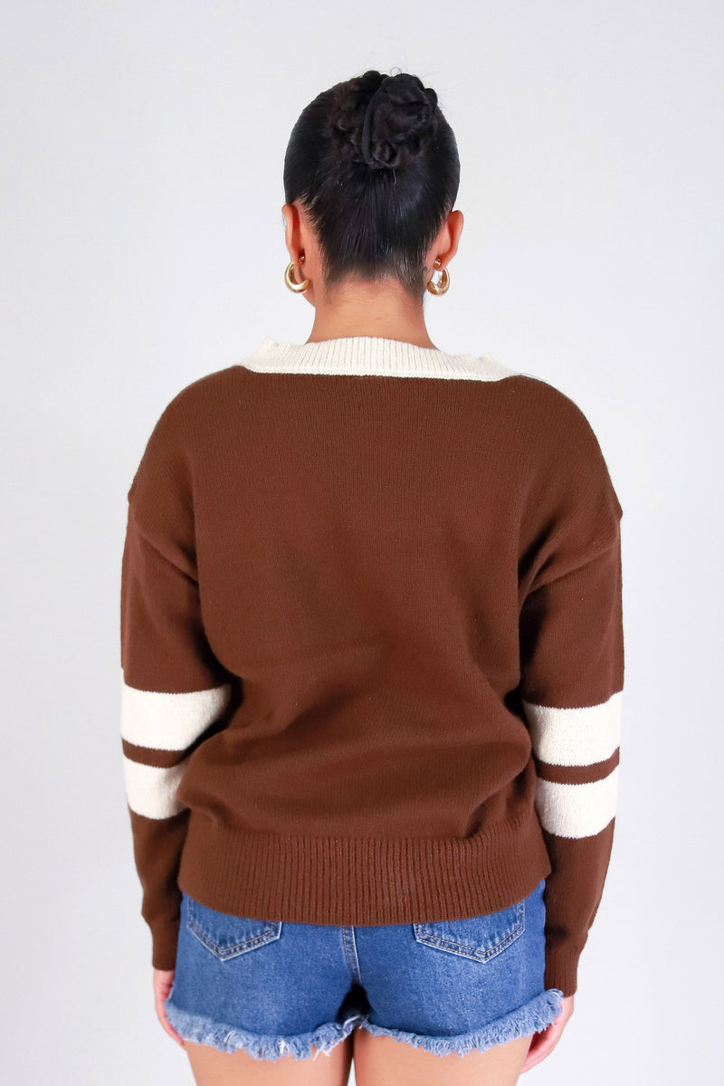 COLLEGE CUTIE VARSITY SWEATER