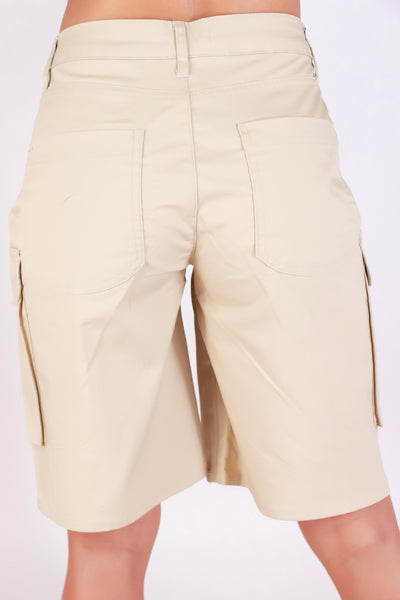 Jeans Warehouse Hawaii - SOLID WOVEN SHORTS - CARGO CUTIE JORTS | By ACTIVE USA