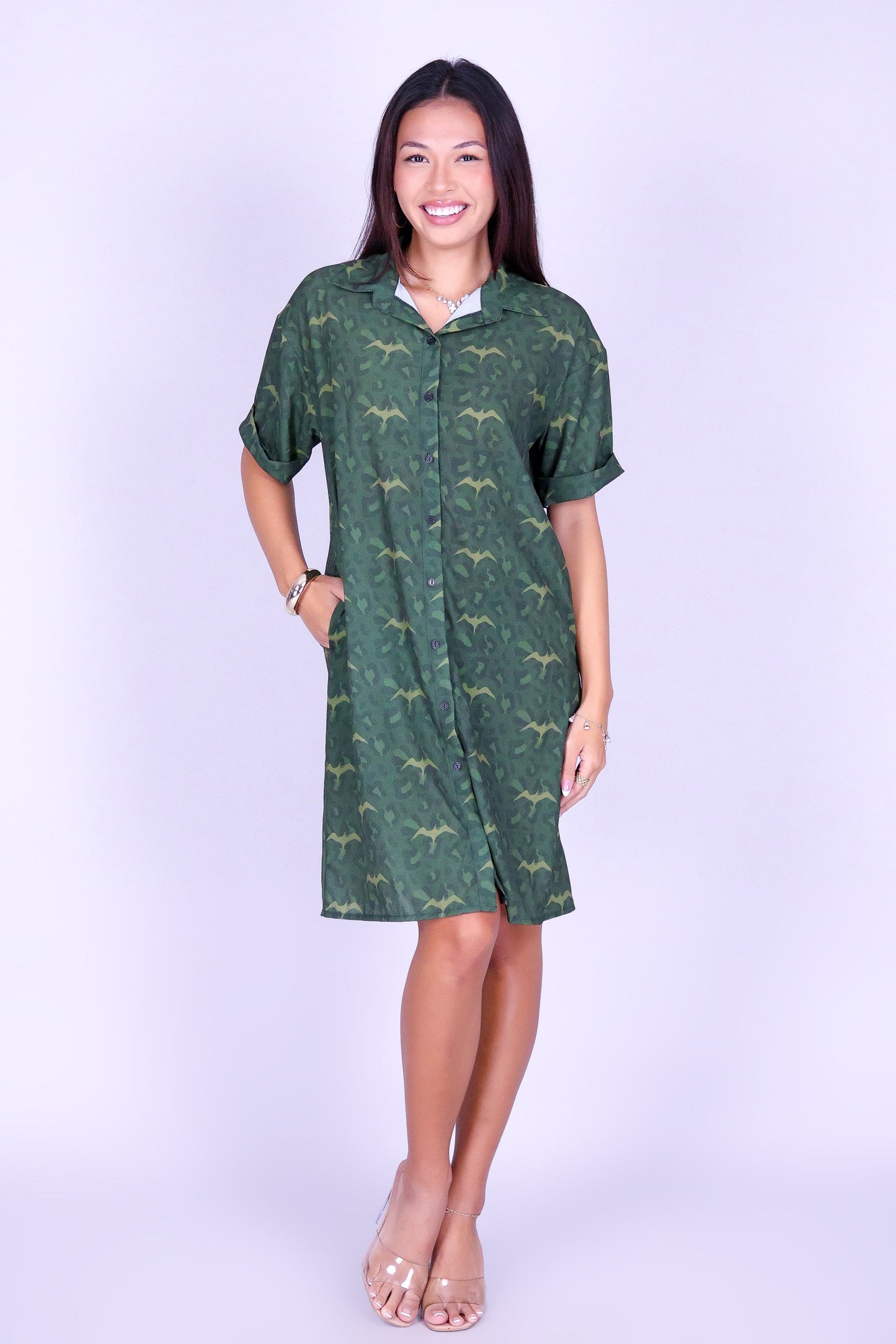 WILD BUTTON DOWN DRESS
