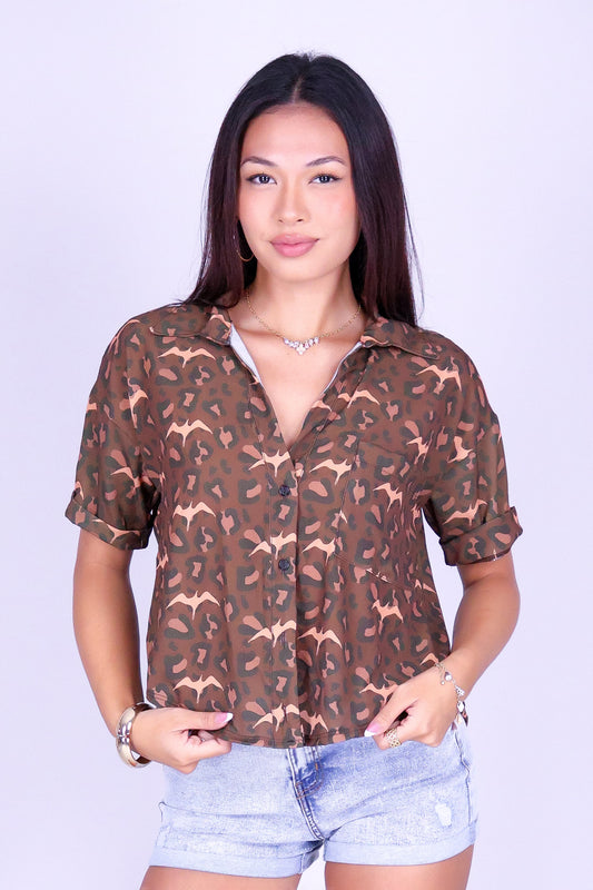 WILD IWA BUTTON DOWN TOP