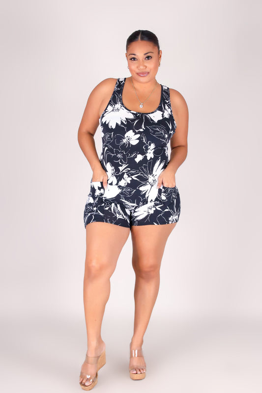 BOTANICAL LINES ROMPER