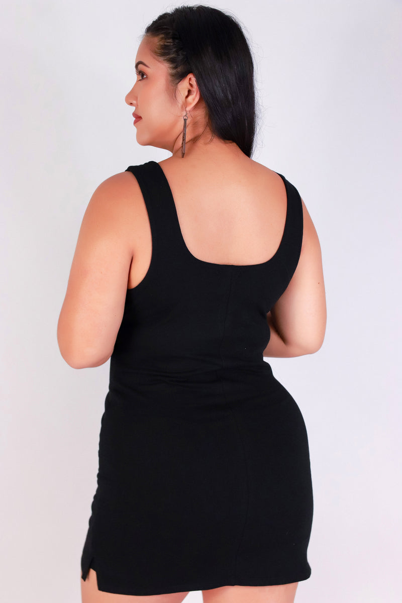 Jeans Warehouse Hawaii - PLUS PLUS SOLID KNIT DRESSES - MOVE IN STYLE DRESS | By CRESCITA APPAREL/SHINE I