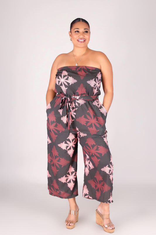 TORCH GINGER QUILT TUBE JUMPSUIT