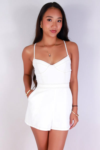 Jeans Warehouse Hawaii - SOLID CASUAL ROMPERS - BACK AT IT ROMPER | By HYFVE