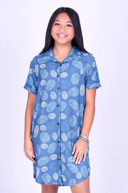 OPIHI BUTTON DOWN DRESS | KIDS SIZE 2-16