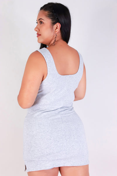 Jeans Warehouse Hawaii - PLUS PLUS SOLID KNIT DRESSES - MOVE IN STYLE DRESS | By CRESCITA APPAREL/SHINE I