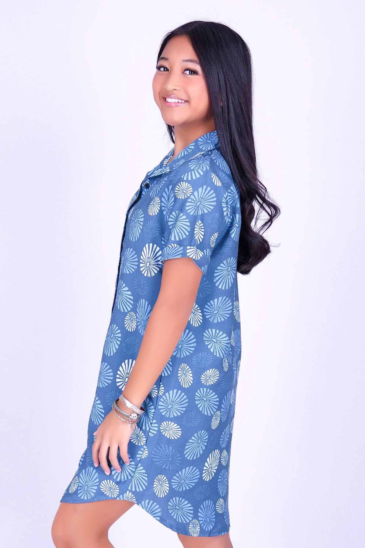 OPIHI BUTTON DOWN DRESS | KIDS SIZE 2-16