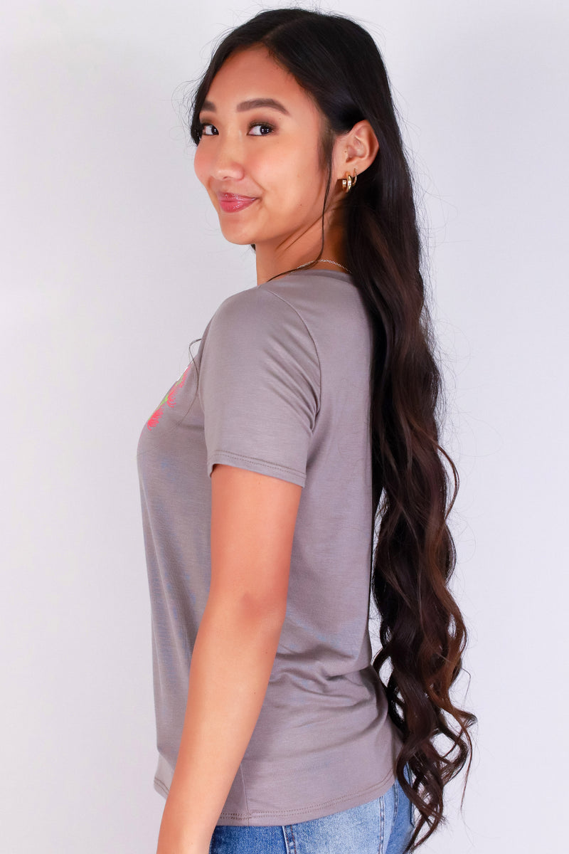 Jeans Warehouse Hawaii - S/S SCREEN - OHIA LEHUA LEI TEE | By LUZ