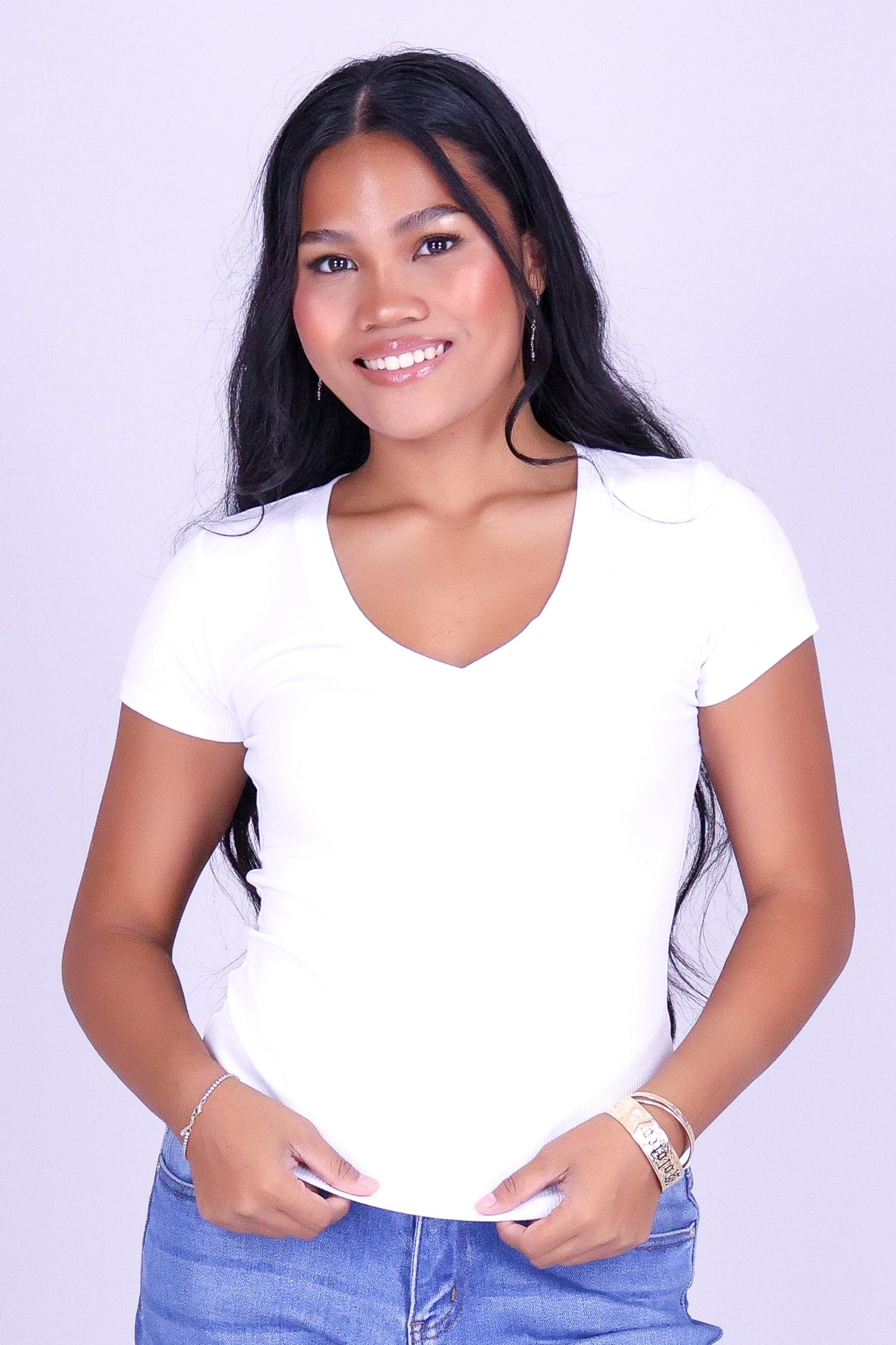 SIMPLY WORN RIBBED TEE