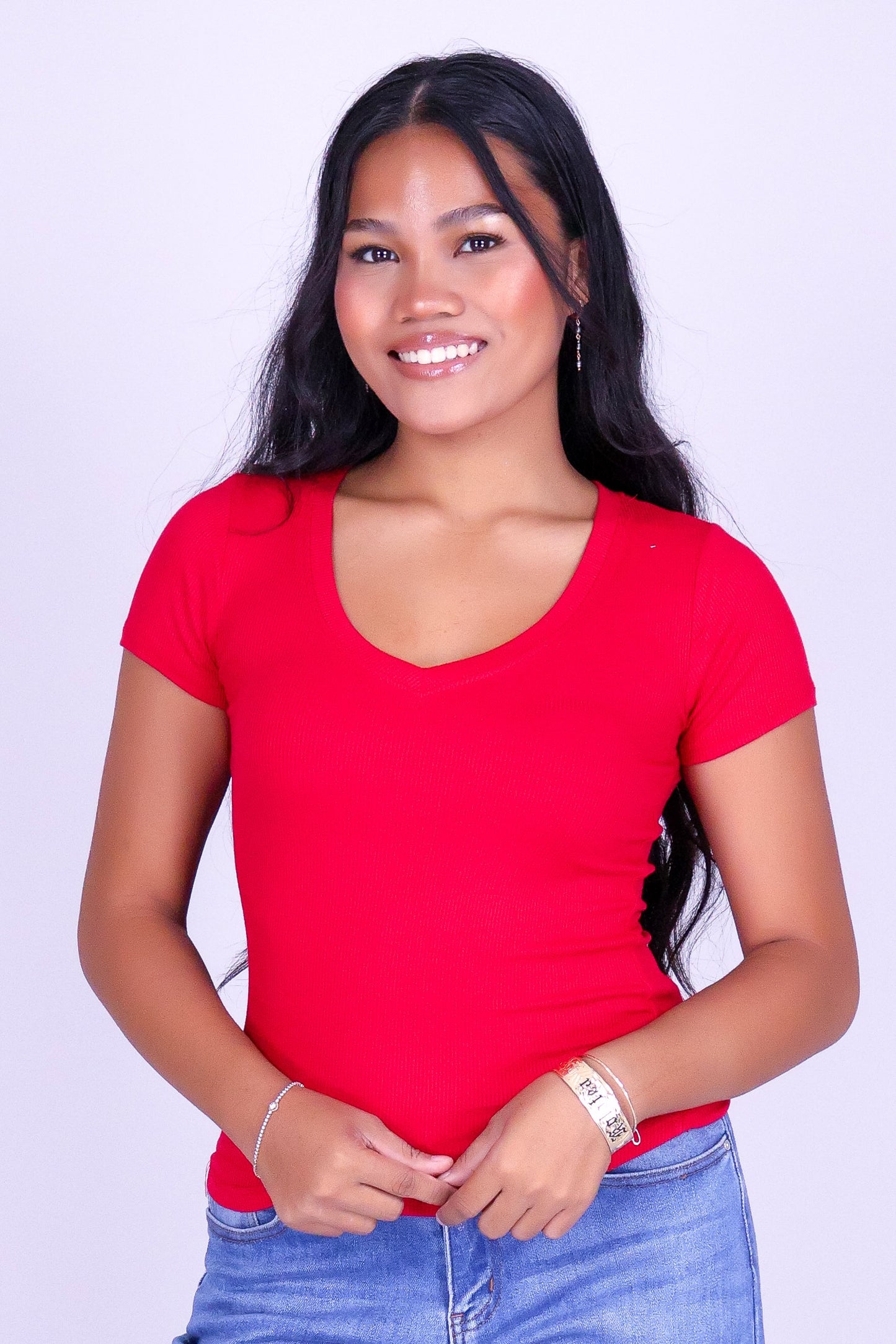 SIMPLY WORN RIBBED TEE