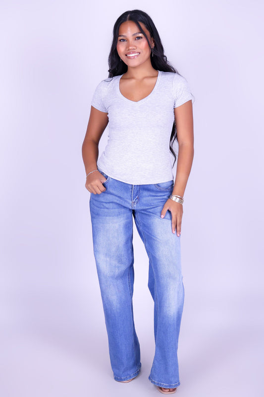 SIMPLY WORN RIBBED TEE