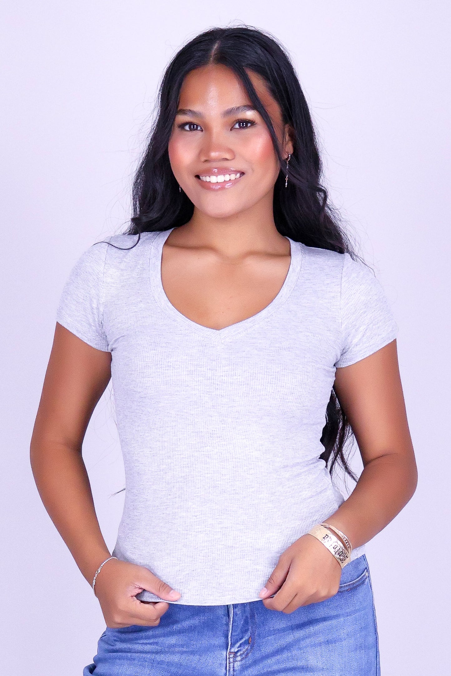 SIMPLY WORN RIBBED TEE