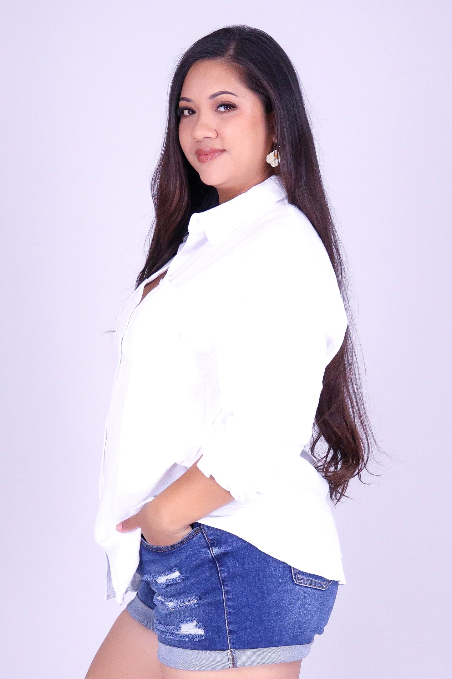 KEEP IT GOING BUTTON-DOWN TOP