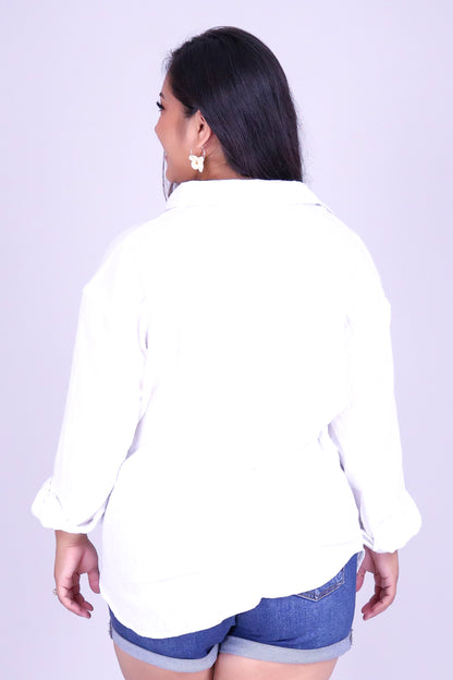 KEEP IT GOING BUTTON-DOWN TOP