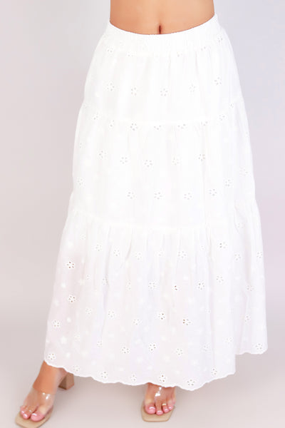 Jeans Warehouse Hawaii - WOVEN LONG SKIRT - SUNLIT LAYERS LONG SKIRT | By PASSPORT/MS BUBBLES