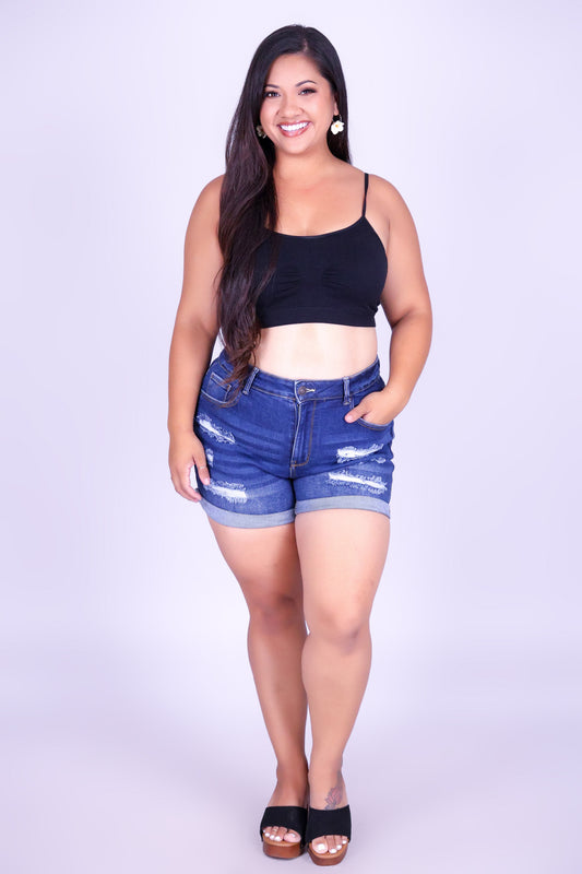 SUN WASHED DENIM SHORTS
