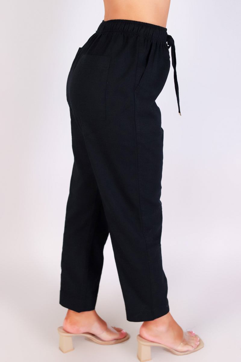 Jeans Warehouse Hawaii - SOLID WOVEN CAPRI&