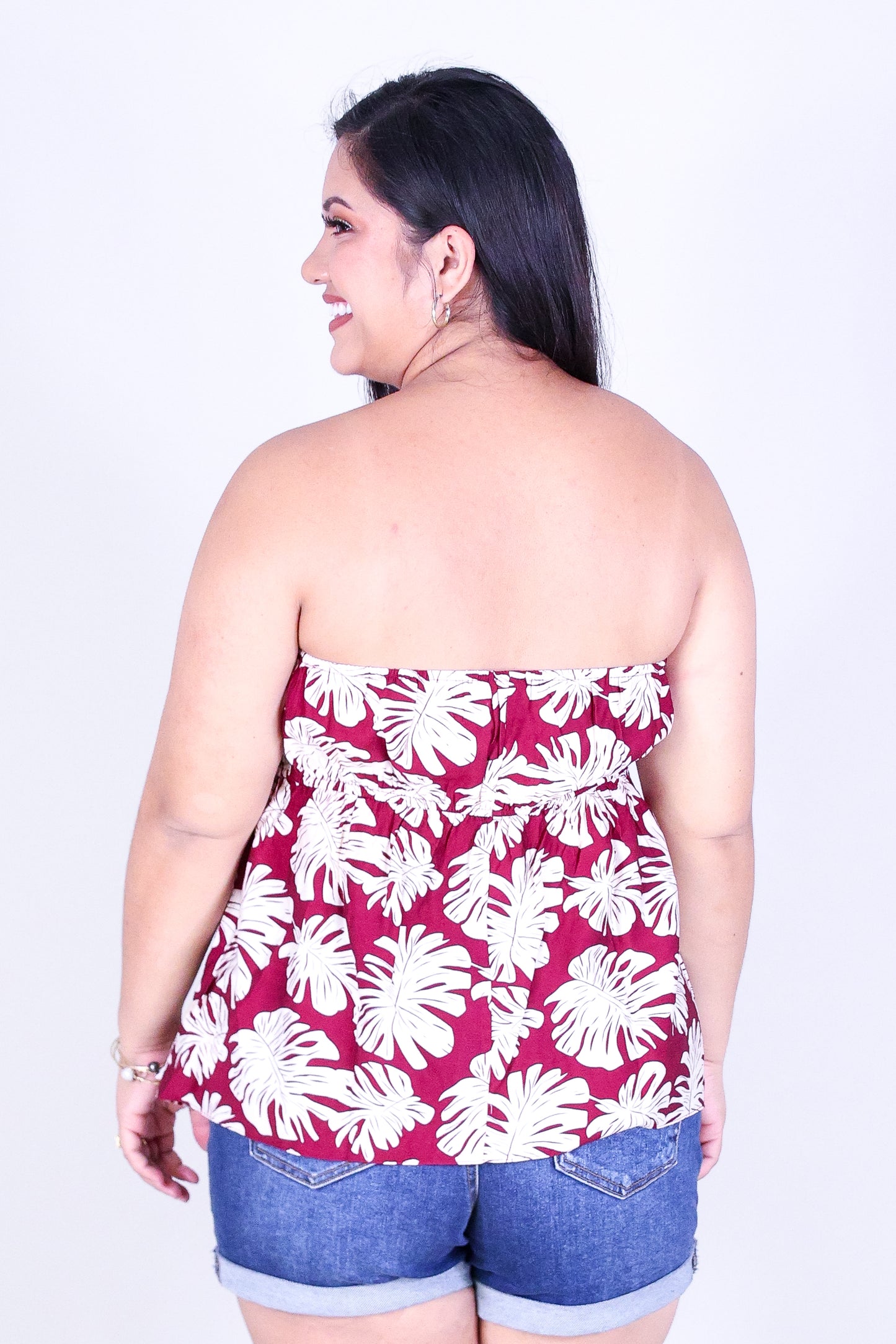 MONSTERA MOON TUBE TOP