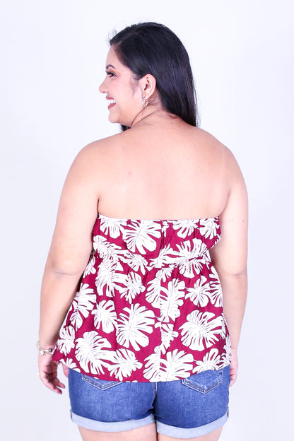 MONSTERA MOON TUBE TOP