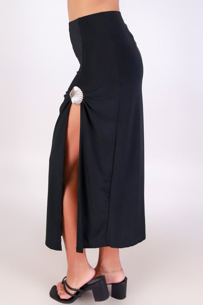 Jeans Warehouse Hawaii - KNIT LONG SKIRT - GOLDEN TIDE MAXI SKIRT | By LAC BLEU