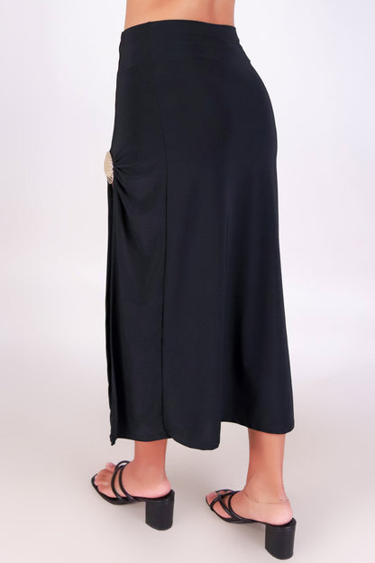 Jeans Warehouse Hawaii - KNIT LONG SKIRT - GOLDEN TIDE MAXI SKIRT | By LAC BLEU