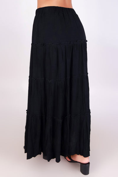 Jeans Warehouse Hawaii - WOVEN LONG SKIRT - TOP TIER MAXI SKIRT | By PAPERMOON/ B_ENVIED
