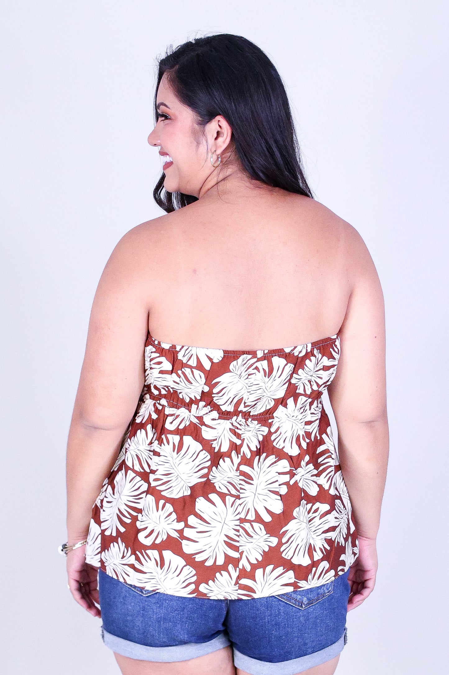 MONSTERA MOON TUBE TOP