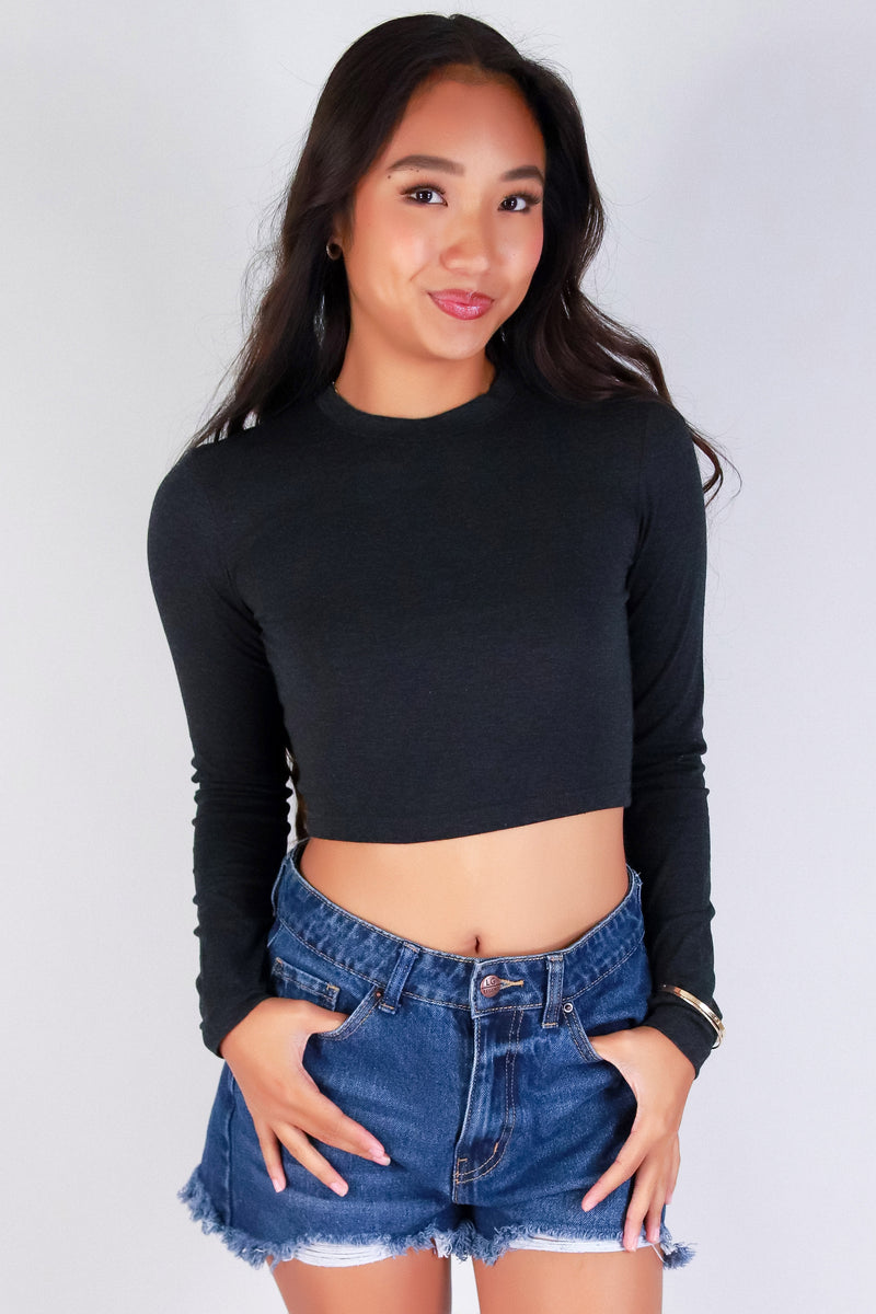 Jeans Warehouse Hawaii - L/S SOLID BASIC - BE THE DIFFERENCE TOP | By ROSIO