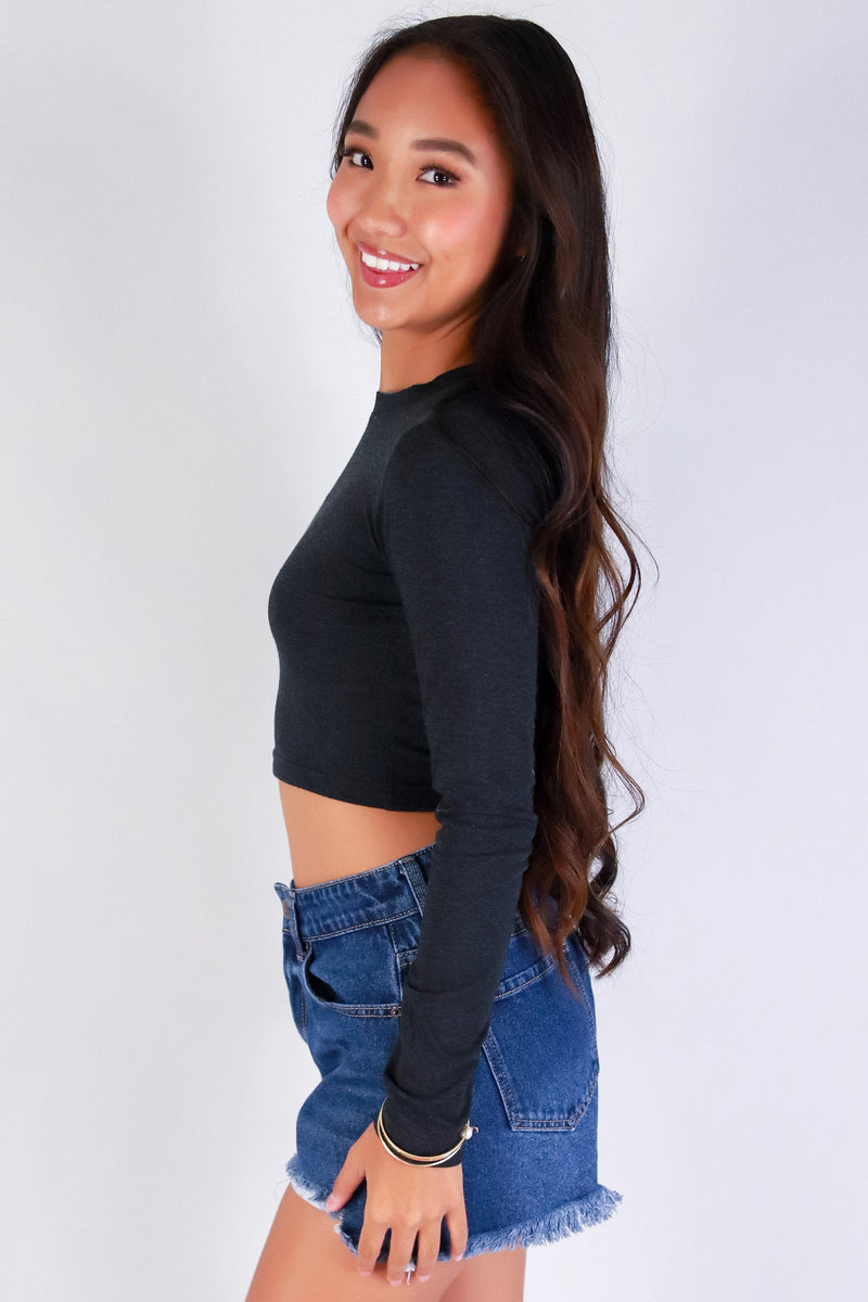 Jeans Warehouse Hawaii - L/S SOLID BASIC - BE THE DIFFERENCE TOP | By ROSIO