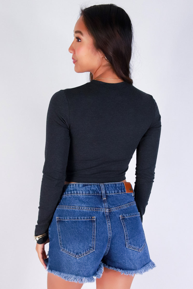Jeans Warehouse Hawaii - L/S SOLID BASIC - BE THE DIFFERENCE TOP | By ROSIO