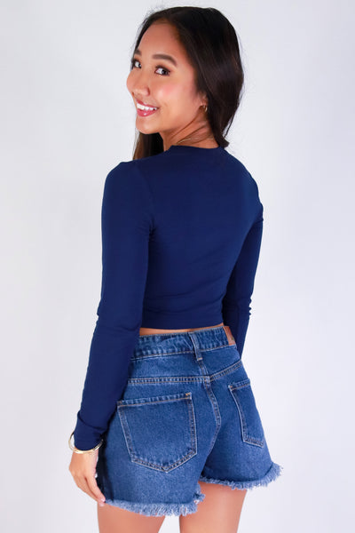 Jeans Warehouse Hawaii - L/S SOLID BASIC - BE THE DIFFERENCE TOP | By ROSIO