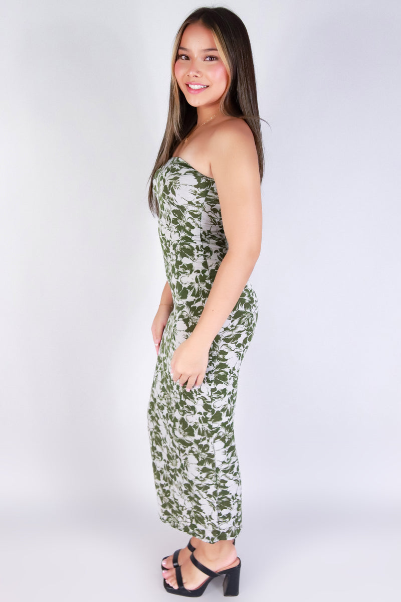 Jeans Warehouse Hawaii - TUBE LONG PRINT DRESSES - BY YOUR SIDE TUBE DRESS | By PAPERMOON/ B_ENVIED