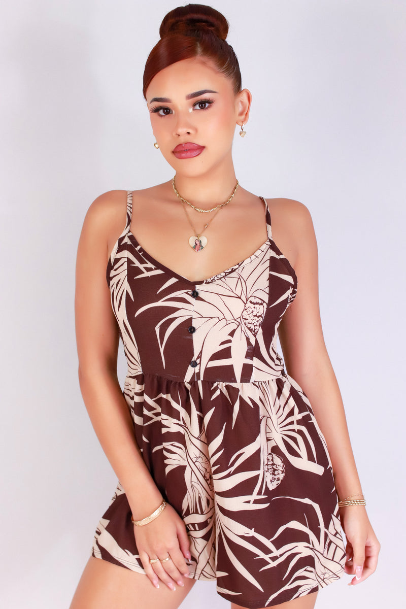 Jeans Warehouse Hawaii - PRINT CASUAL ROMPERS - LAUHALA ROMPER | By LUZ