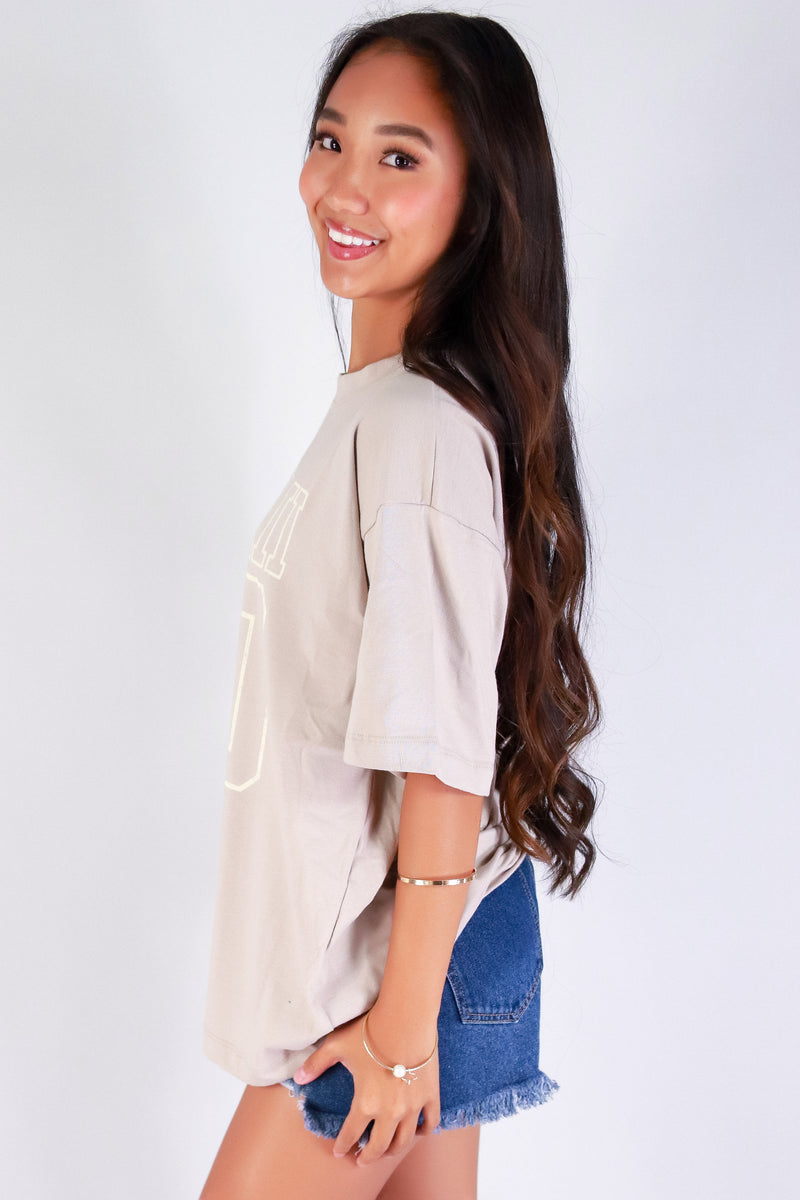 Jeans Warehouse Hawaii - S/S SCREEN - HAWAII 50 OVERSIZED TEE | By ROCK & ROSE BY CHERIE