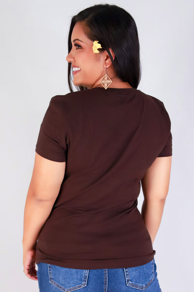Jeans Warehouse Hawaii - PLUS BASIC V NECK TEES - TO YOURSELF TOP | By ROSIO