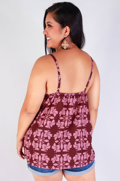 Jeans Warehouse Hawaii - PLUS S/L PRINT WOVEN TOPS - HIBISCUS QUILT TOP | By LUZ