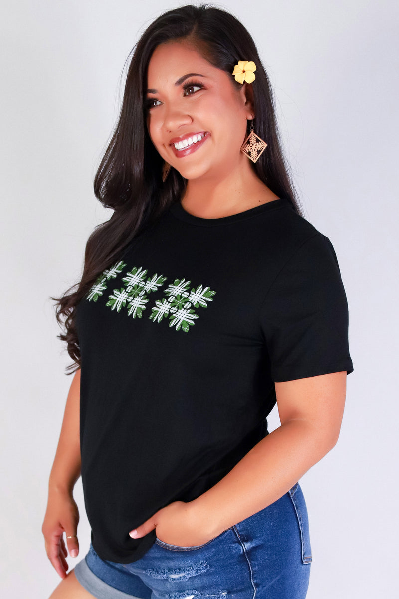 Jeans Warehouse Hawaii - PLUS S/S SCREENS - ULU PALAKA TEE | By LUZ