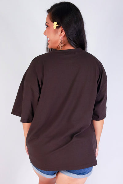 Jeans Warehouse Hawaii - PLUS S/S SCREENS - HAWAII OVERSIZED COLLEGE TEE | By ROCK & ROSE BY CHERIE