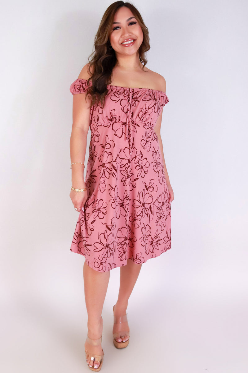 Jeans Warehouse Hawaii - PRINT SHORT DRESSES - FLORA CHARM DRESS | By GILLI
