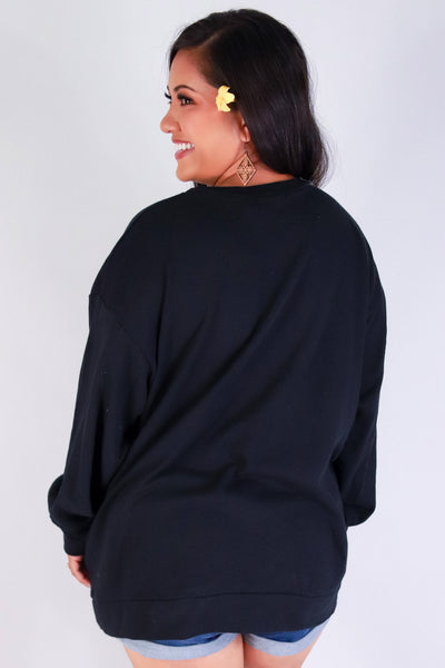 Jeans Warehouse Hawaii - PLUS SOLID LONG SLV TOPS - HAWAII COLLEGE LONG SLEEVE TOP | By ROCK & ROSE BY CHERIE
