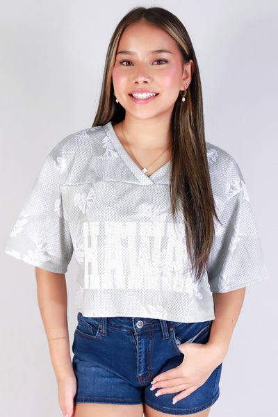 Jeans Warehouse Hawaii - S/S PRINT WOVEN CASUAL TOPS - OHIA LEHUA HAWAII JERSEY | By YELLOW CABBAGE