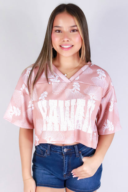 Jeans Warehouse Hawaii - S/S PRINT WOVEN CASUAL TOPS - OHIA LEHUA HAWAII JERSEY | By YELLOW CABBAGE