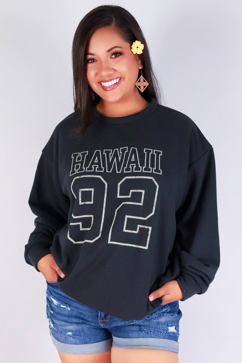Jeans Warehouse Hawaii - PLUS SOLID LONG SLV TOPS - HAWAII 92 LONG SLEEVE TOP | By ROCK & ROSE BY CHERIE