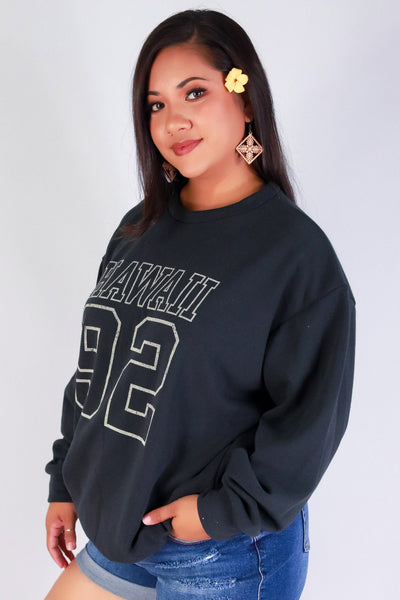 Jeans Warehouse Hawaii - PLUS SOLID LONG SLV TOPS - HAWAII 92 LONG SLEEVE TOP | By ROCK & ROSE BY CHERIE