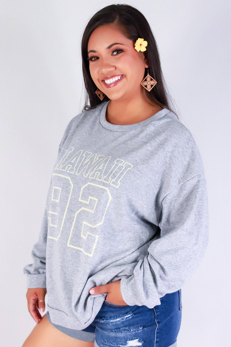 Jeans Warehouse Hawaii - PLUS SOLID LONG SLV TOPS - HAWAII 92 LONG SLEEVE TOP | By ROCK & ROSE BY CHERIE