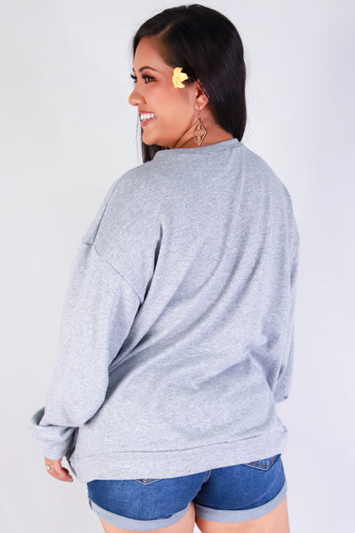Jeans Warehouse Hawaii - PLUS SOLID LONG SLV TOPS - HAWAII 92 LONG SLEEVE TOP | By ROCK & ROSE BY CHERIE